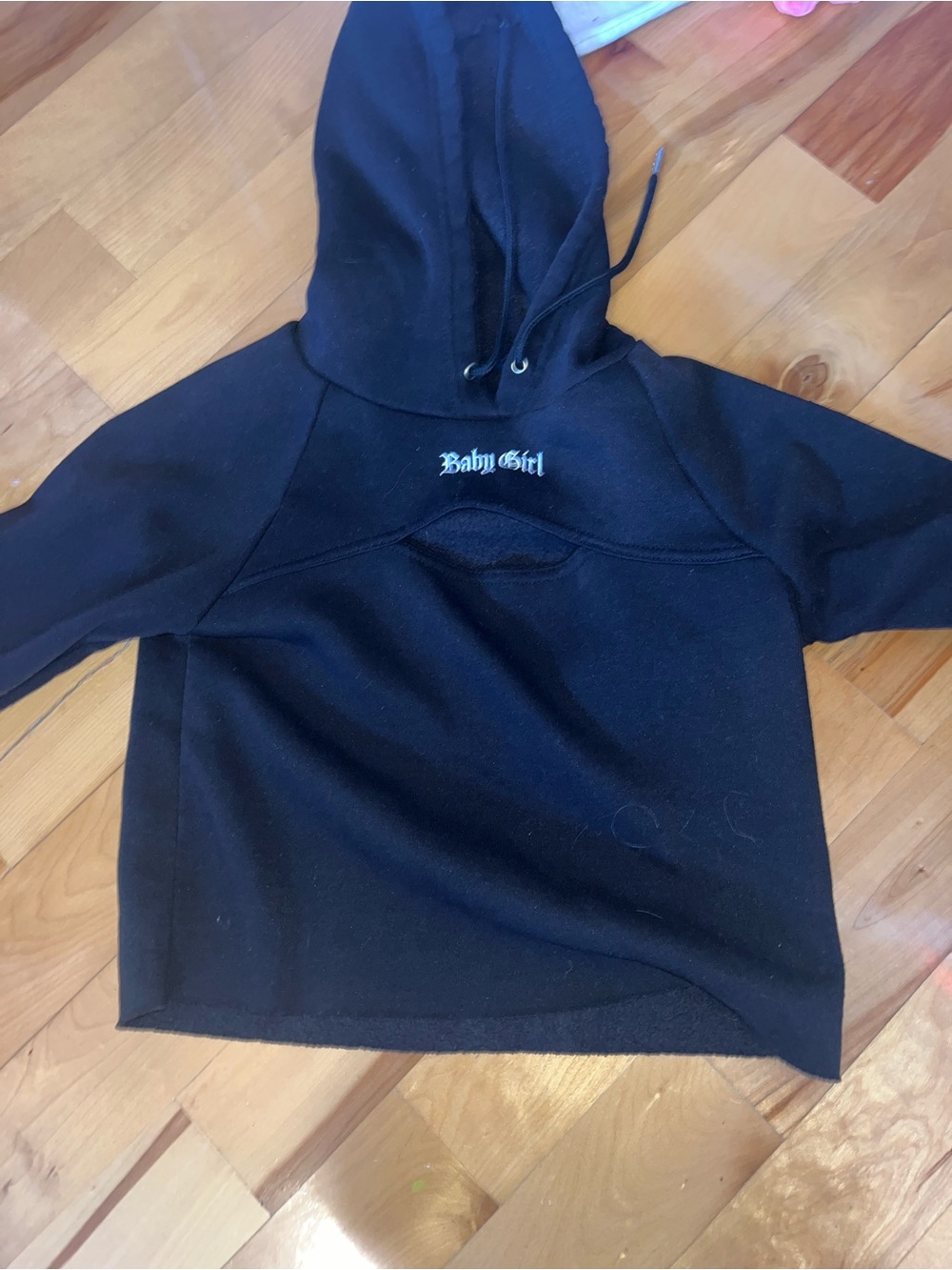 Urban Planet Black Kids Hoodie "Baby Girl" Embroidered